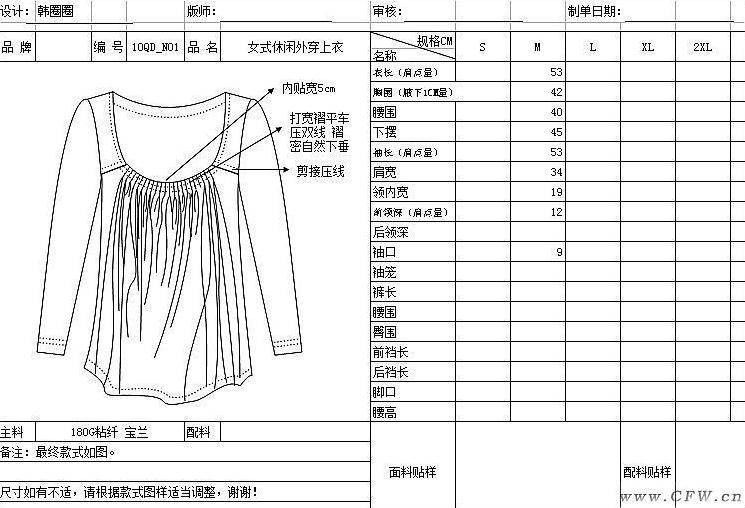 服装打样